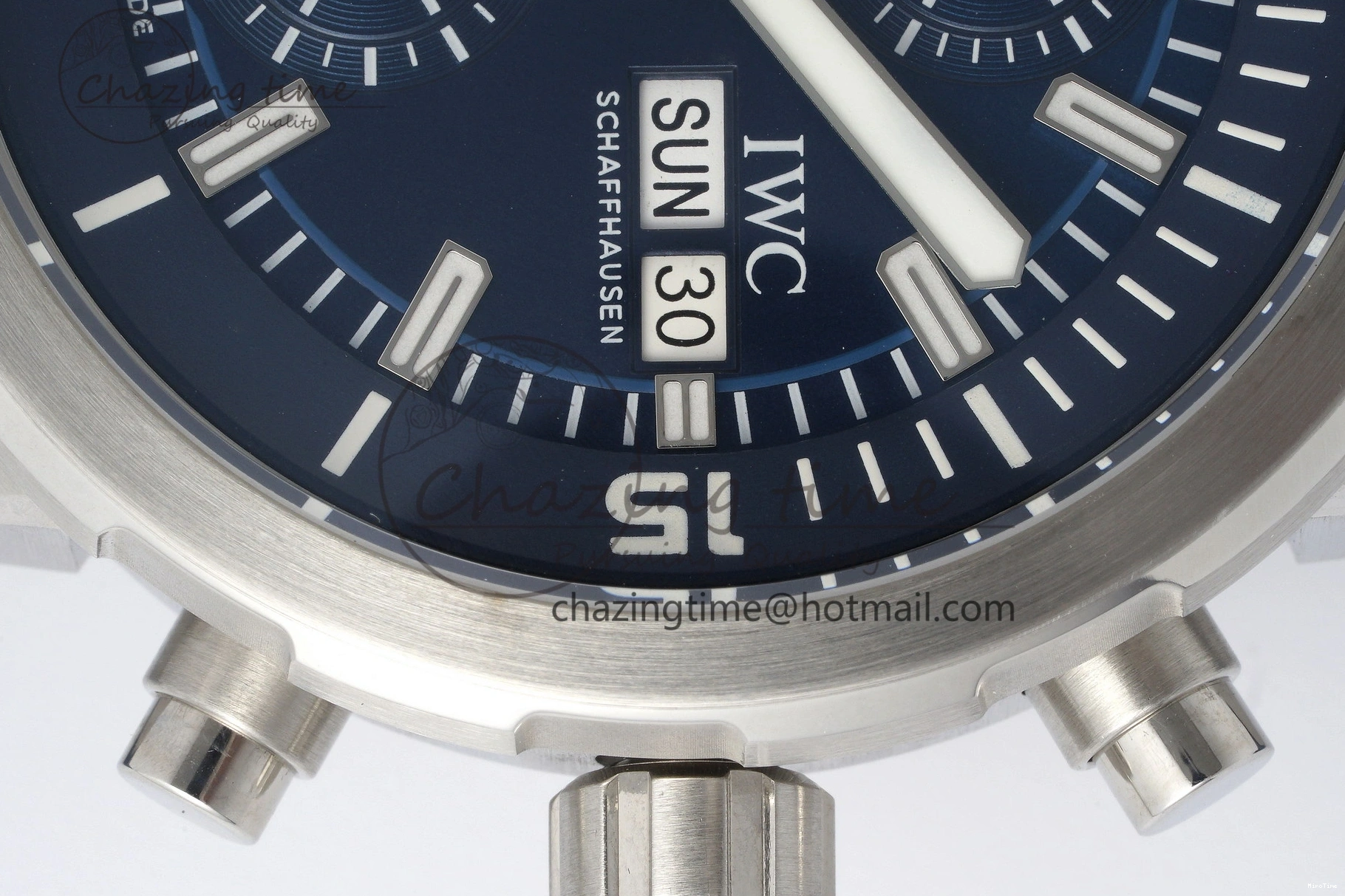 MIROTIME 0416 Attractive Aquatimer Chrono SS RSF 1:1 Best Edition Blue Dial on Blue Rubber Strap A 7056
